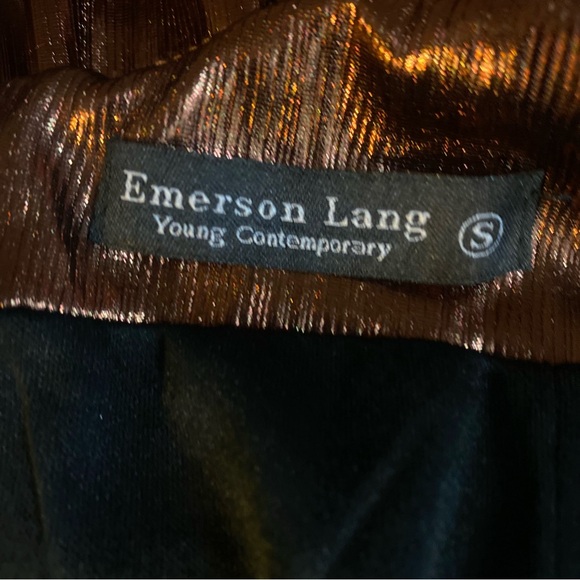 NWT Brown Sleeveless Metallic Shimmering V-Neck Slip Design Maxi Dress Sz S - Picture 12 of 15